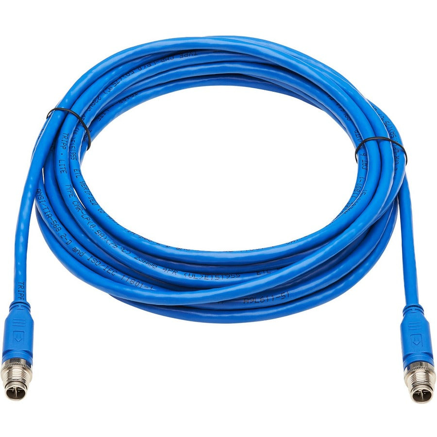 Câble Ethernet Tripp Lite by Eaton NM12-601-05M-BL M12 X-Code Cat6, M/M, bleu, 5 m (16,4 pieds) NM12-601-05M-BL