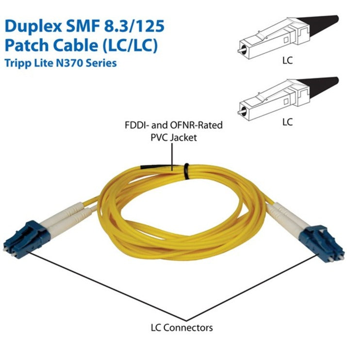 Câble de raccordement à fibre optique duplex Tripp Lite N370-02M