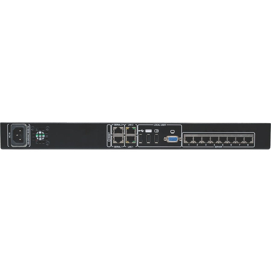 Tripp Lite by Eaton 8-Port NetCommander 1U Rackmount Cat5 KVM Switch w/ IP B072-008-1-IP