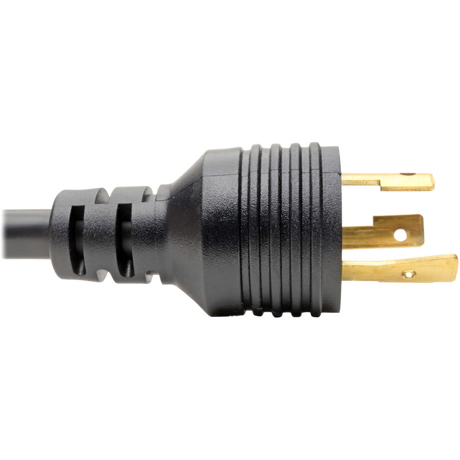 Tripp Lite 6in Power Cord Adapter Cable L5-20P to 5-15/20R with Locking Connectors Heavy Duty 20A 12AWG 6" P046-06N-T