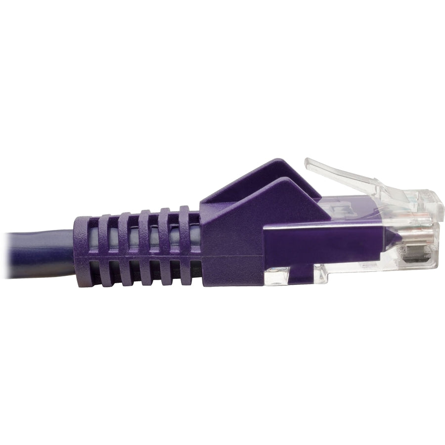 Tripp Lite by Eaton Cat6 Gigabit Snagless Molded UTP Patch Cable (RJ45 M/M), Purple, 15 ft N201-015-PU