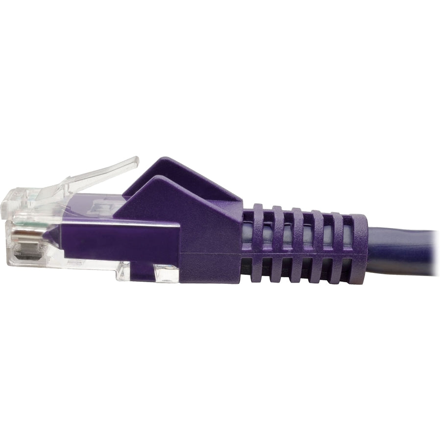 Tripp Lite by Eaton Cat6 Gigabit Snagless Molded UTP Patch Cable (RJ45 M/M), Purple, 15 ft N201-015-PU