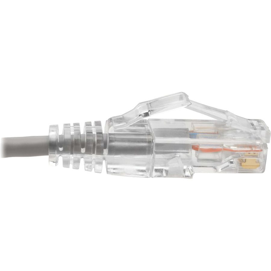 Câble de brassage UTP Tripp Lite by Eaton Cat6 (RJ45) - M/M, Gigabit, sans accroc, moulé, fin, gris, 8 po N201-S8N-GY