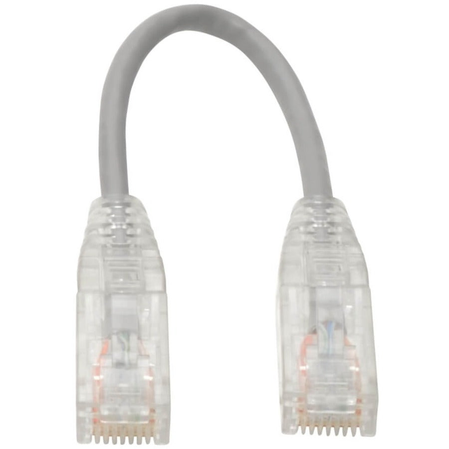 Câble de brassage UTP Tripp Lite by Eaton Cat6 (RJ45) - M/M, Gigabit, sans accroc, moulé, fin, gris, 6 po N201-S6N-GY