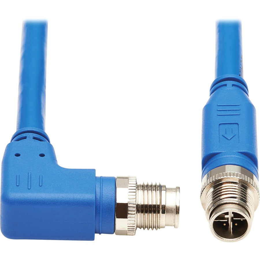 Câble Ethernet Tripp Lite by Eaton NM12-6A3-02M-BL M12 X-Code Cat6a 10G, M/M, bleu, 2 m (6,6 pieds) NM12-6A3-02M-BL