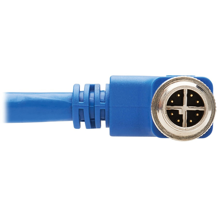 Câble Ethernet Tripp Lite by Eaton NM12-6A3-02M-BL M12 X-Code Cat6a 10G, M/M, bleu, 2 m (6,6 pieds) NM12-6A3-02M-BL