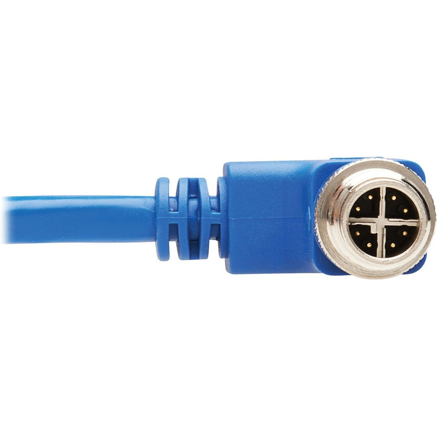 Tripp Lite by Eaton NM12-603-10M-BL M12 X-Code Cat6 Ethernet Cable, M/M, Blue, 10 m (32.8 ft.) NM12-603-10M-BL