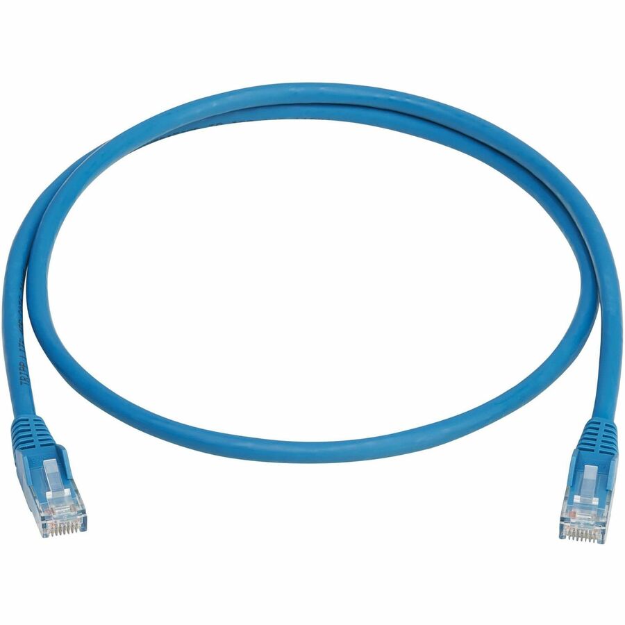 Tripp Lite by Eaton Cat6 Gigabit Snagless Molded UTP Ethernet Cable (RJ45 M/M), PoE, LSZH, Blue, 1 m N201L-01M-BL