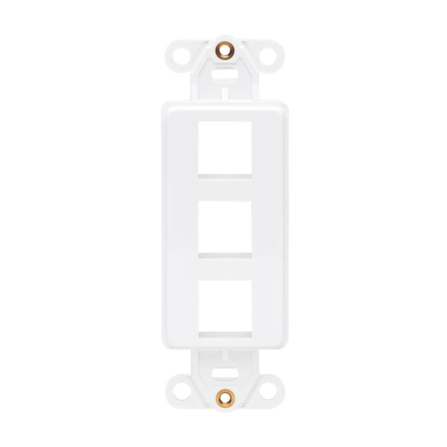 Tripp Lite by Eaton Center Plate Insert, Decora Style - Vertical, 3 Ports N042D-003V-WH