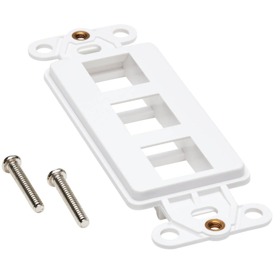 Tripp Lite by Eaton Center Plate Insert, Decora Style - Vertical, 3 Ports N042D-003V-WH