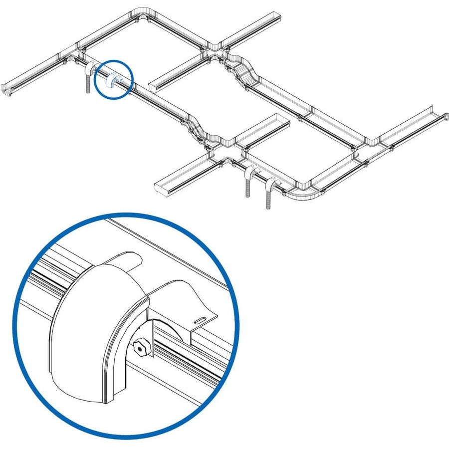 Tripp Lite by Eaton Kit d'adaptateur de cascade mobile sans outil pour système de routage de fibre, 130 mm SRFC4WTRFL