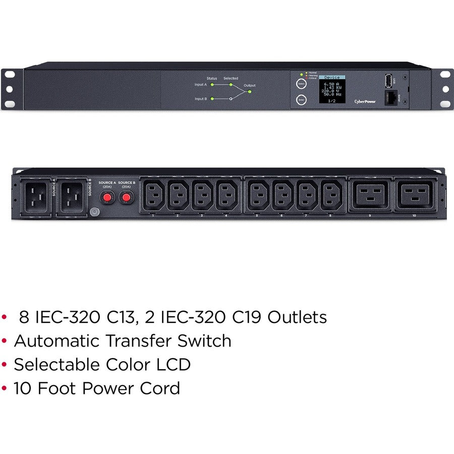 CyberPower ATS PDU24005 10-Outlets PDU PDU24005