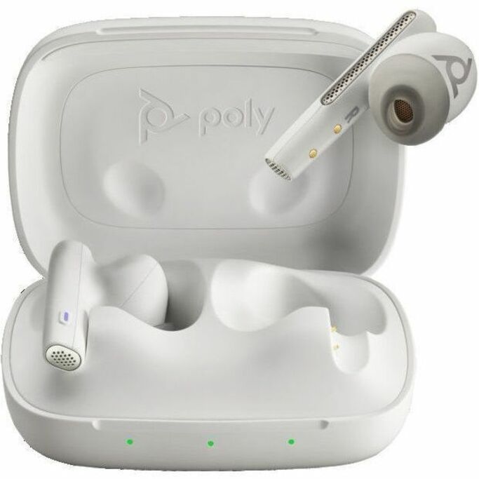 Écouteurs Poly Voyager Free 60 UC M White Sand + adaptateur BT700 USB-A + étui de charge de base 7Y8L5AA