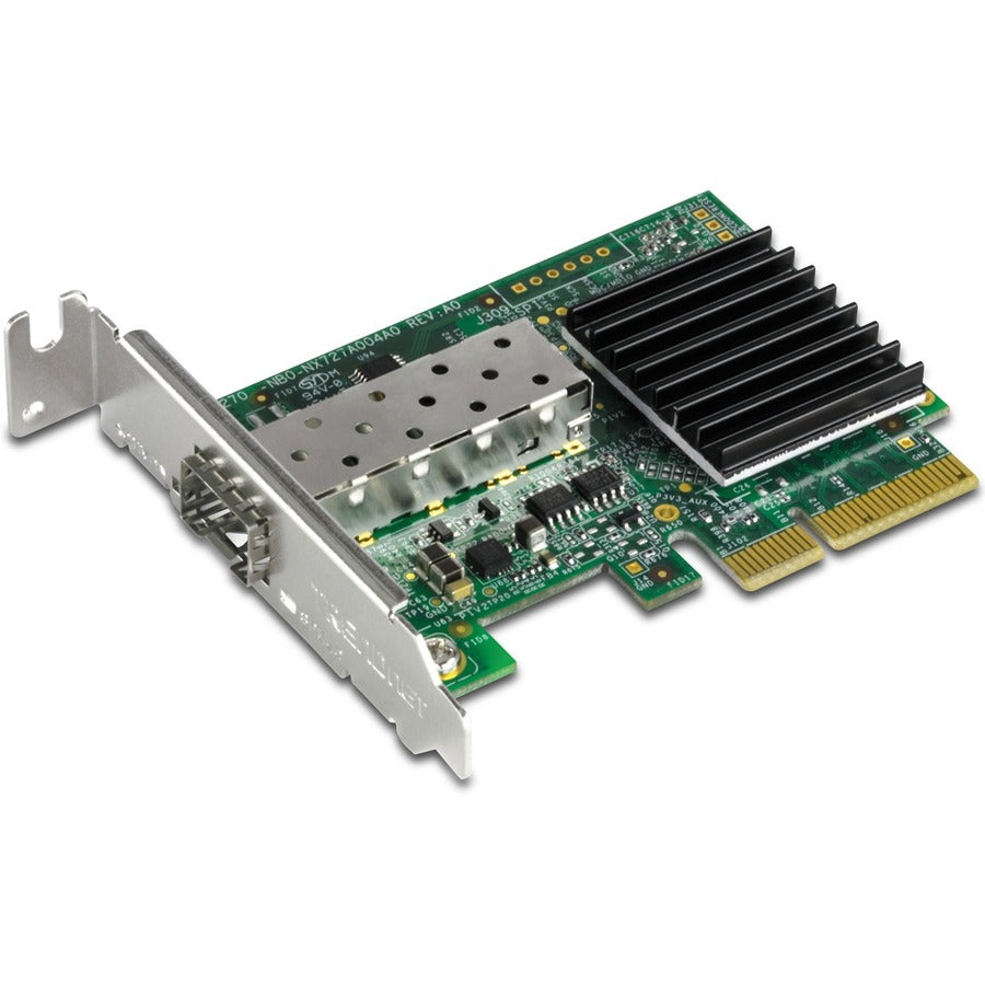 Adaptateur réseau TRENDnet 10 Gigabit PCIe SFP+, convertit un emplacement PCIe en un emplacement SFP+ 10G, prend en charge 802.1Q, supports standard et discrets inclus, compatible avec Windows et Linux, noir, TEG-10GECSFP TEG-10GECSFP
