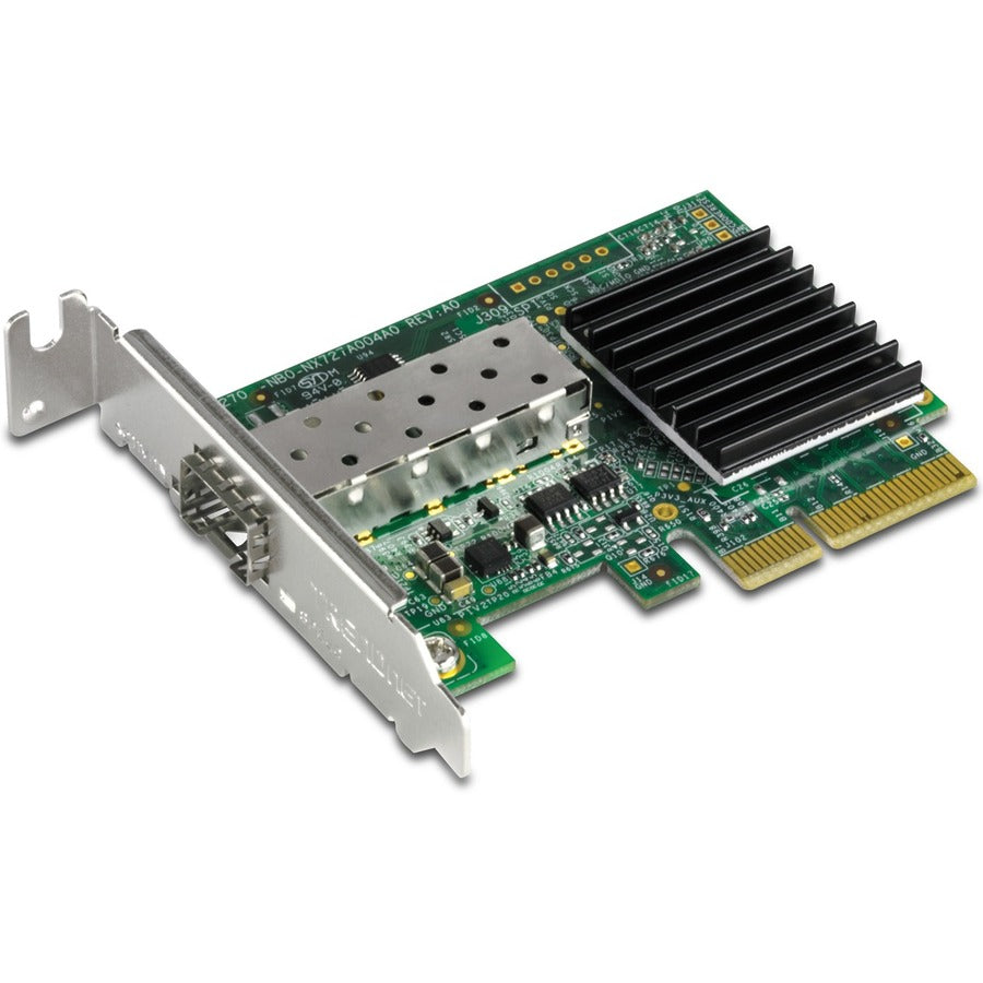 TRENDnet 10 Gigabit PCIe SFP+ Network Adapter, Convert A PCIe Slot Into A 10G SFP+ Slot, Supports 802.1Q, Standard & Low-Profile Brackets Included, Compatible With Windows & Linux, Black, TEG-10GECSFP TEG-10GECSFP