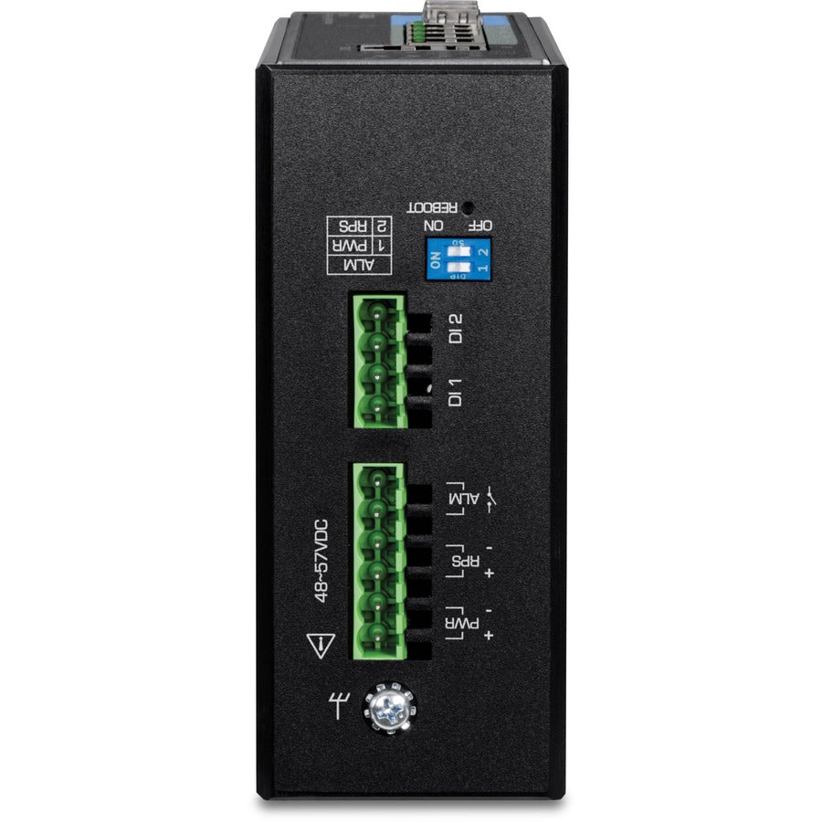 Commutateur sur rail DIN PoE++ géré Gigabit L2+ industriel à 6 ports TRENDnet TI-BG62I