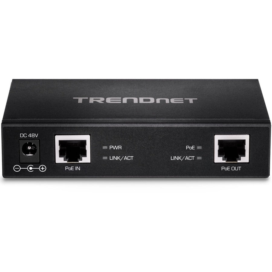 Répéteur/amplificateur TRENDnet Gigabit PoE+ ; PoE à port unique ; Alimentation par Ethernet ; 802.3af ; 802.3at ; 10/100/1 000 Mbit/s ; TPE-E110 TPE-E110