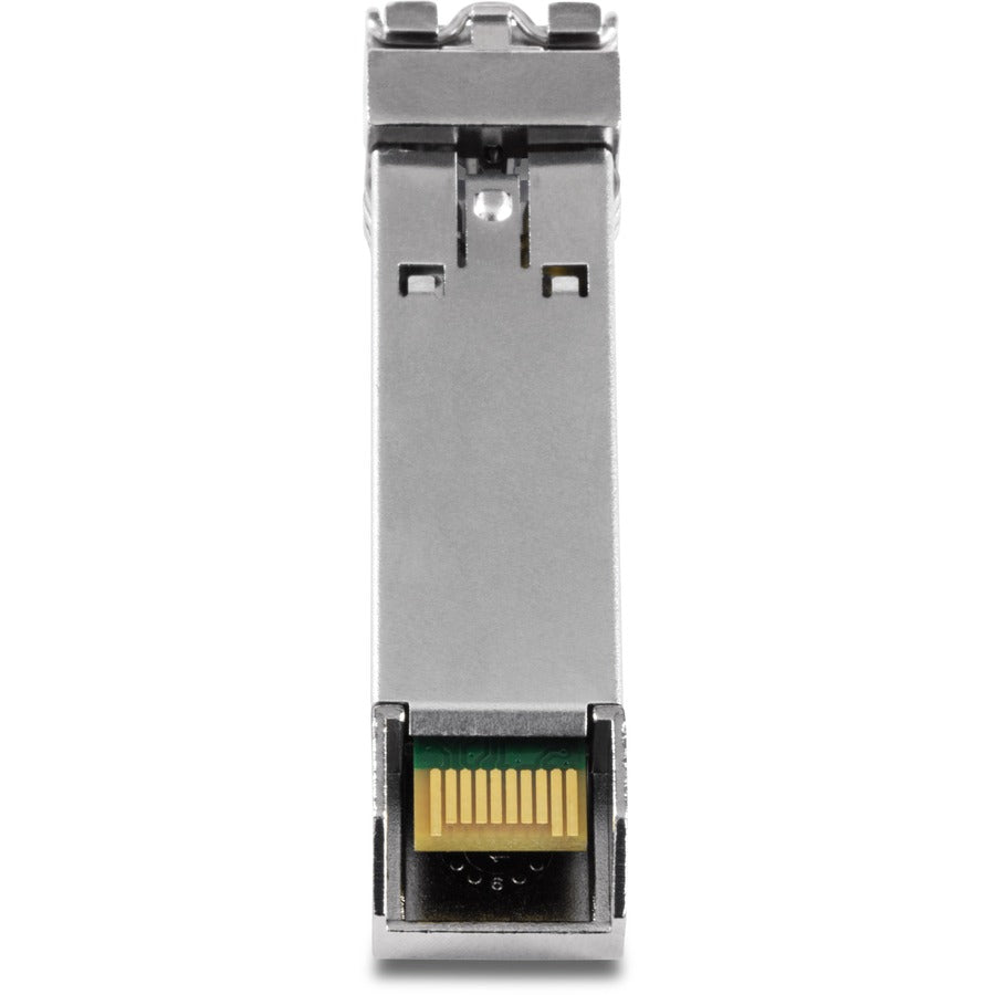 TRENDnet SFP to RJ45 100Base-FX Single-Mode LC Module; TE100-MGBS20; Up to 20 km (12.4 Miles); Standard SFP Compatible; Up to 155Mbps Speeds; Duplex-LC Fiber Compatible; 1310nm; Lifetime Protection TE100-MGBS20