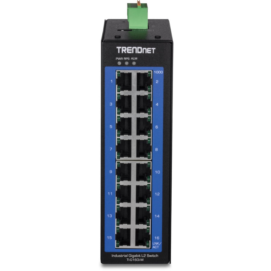 TRENDnet 16-Port Industrial Gigabit L2 Managed DIN-Rail Switch TI-G160I-M