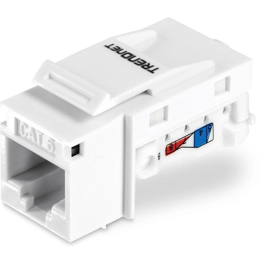 TRENDnet Lot de 50 prises Keystone Cat6, TC-K50C6, compatibles avec les câbles Cat5/Cat5e/Cat6, prises Cat6 RJ45 Keystone, à utiliser avec les panneaux de brassage Keystone vierges TC-KP24 ou TC-KP48 (vendus séparément) TC-K50C6