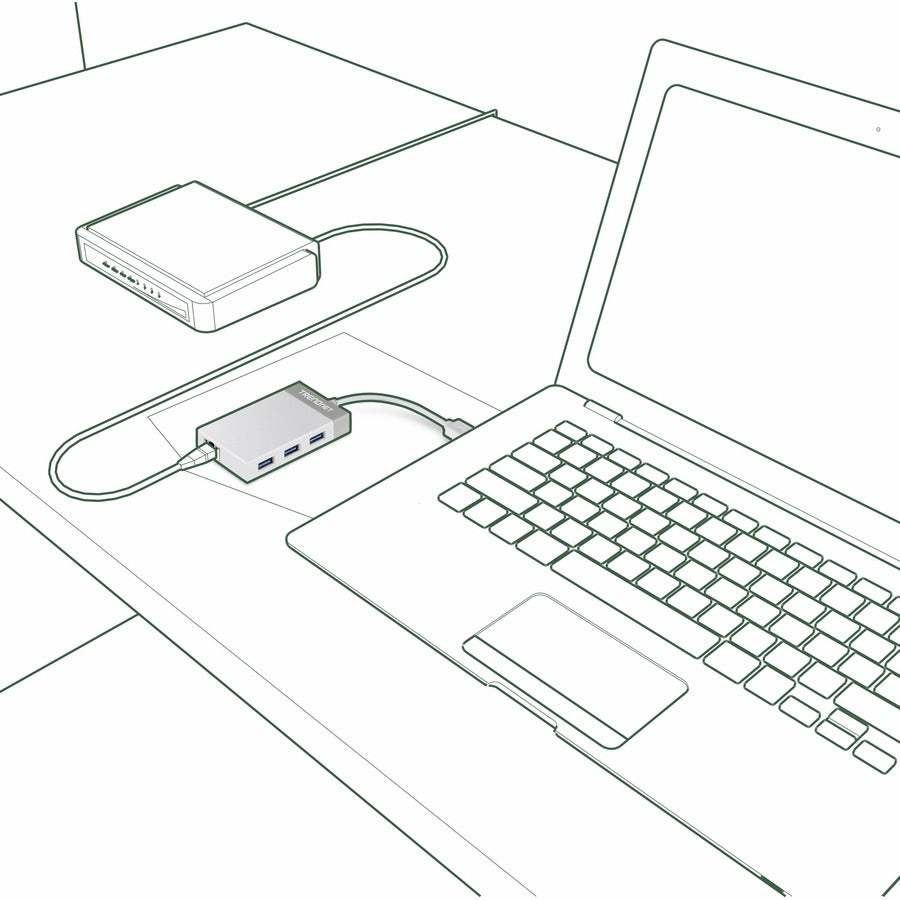 TRENDnet 3-Port USB 3.0 Hub with 10/100/1000 Mbps Gigabit Ethernet Adapter (3 USB 3.0 Ports; a RJ45 Gigabit Ethernet Port); Support XP; Vista; Windows 7; 8; 8.1; 10; Mac OS 10.6-10.9; Nintendo Switch; TU3-ETGH3 TU3-ETGH3