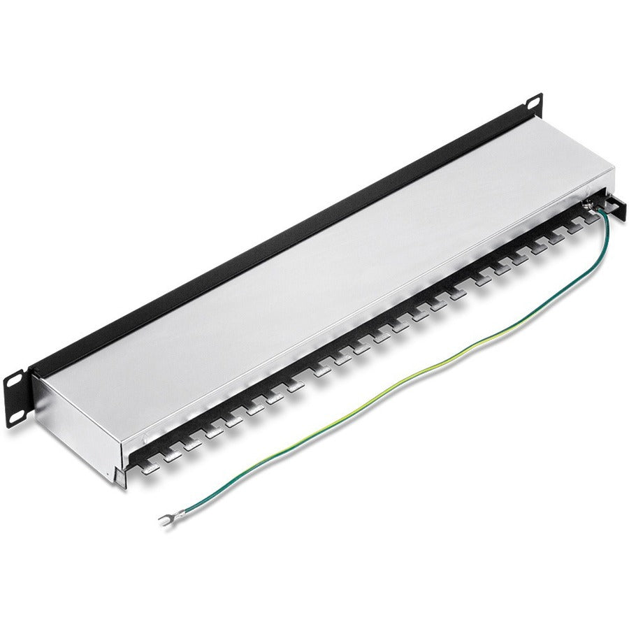 TRENDnet 16-Port Cat6A Shielded Patch Panel, TC-P16C6AS, 1U 19" Metal Housing, 10G Ready, Cat5e/Cat6/Cat6A Ethernet Cable Compatible, Cable Management, Color-coded Labeling for T568A and T568B wiring TC-P16C6AS