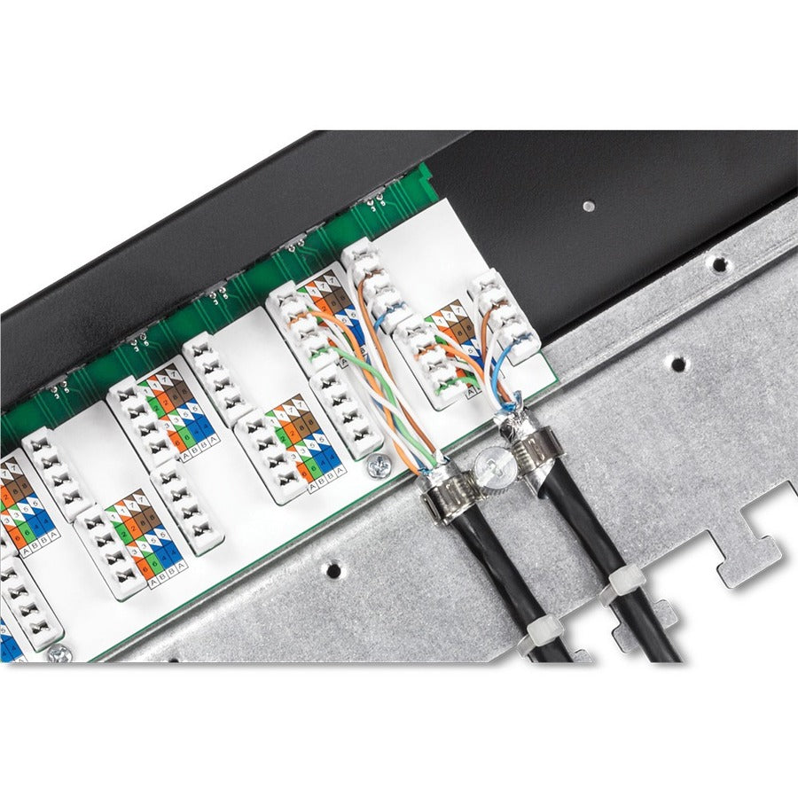 TRENDnet 16-Port Cat6A Shielded Patch Panel, TC-P16C6AS, 1U 19" Metal Housing, 10G Ready, Cat5e/Cat6/Cat6A Ethernet Cable Compatible, Cable Management, Color-coded Labeling for T568A and T568B wiring TC-P16C6AS