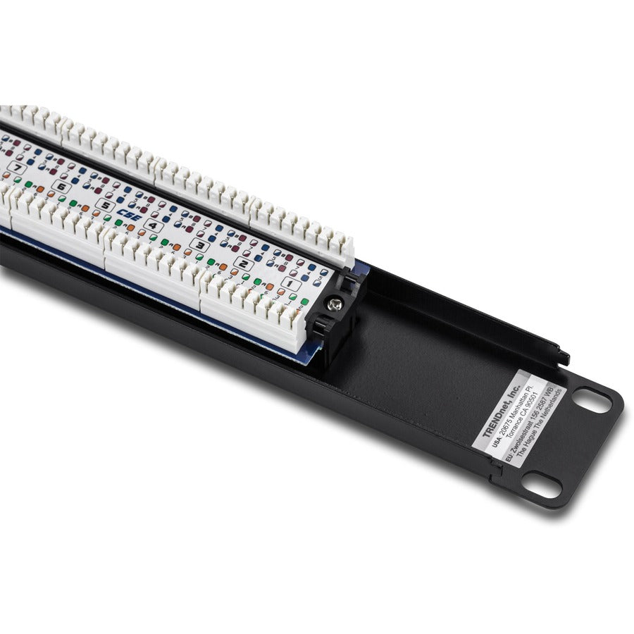 TRENDnet 16-Port Cat5/5e Unshielded Patch Panel, TC-P16C5E, Wallmount or Rackmount, 1U 19" , 100Mhz Connection, Ethernet/Fast Ethernet/Gigabit Ethernet (1000Base-T), Cat3/Cat4/Cat5 Compatible TC-P16C5E