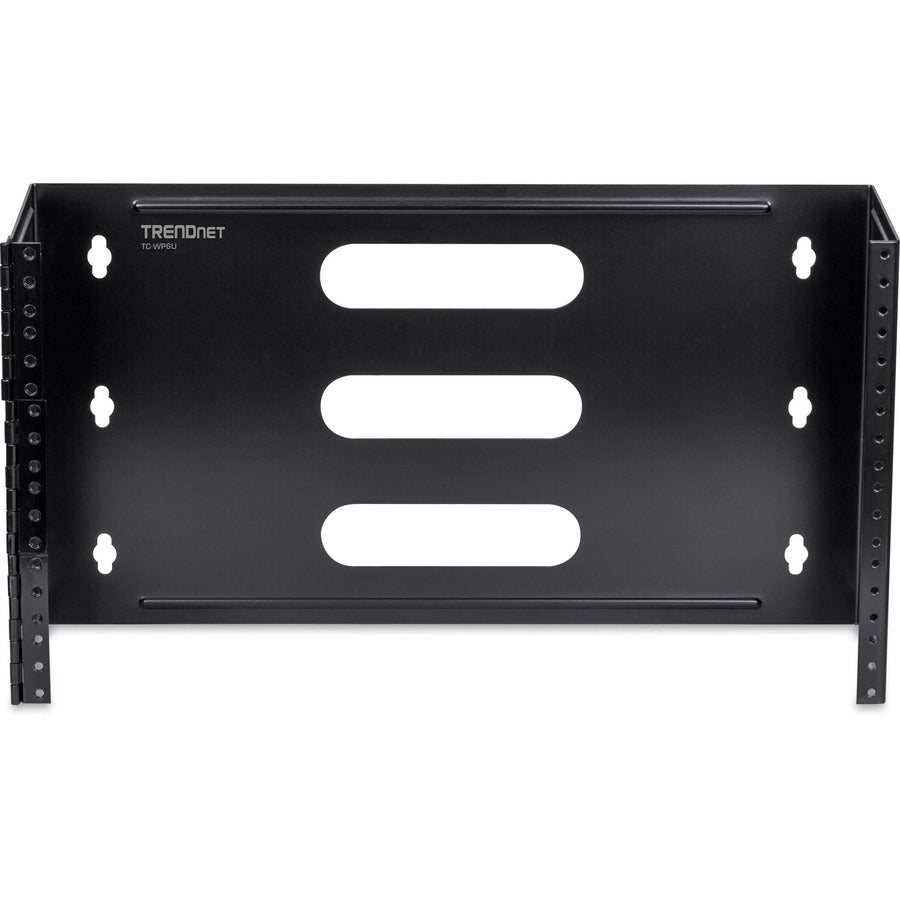 TRENDnet 6U 19-inch Hinged Wall Mount Bracket for Patch Panels and PDU Power Strips, TC-WP6U, Supports EIA-310, Steel Construction, Use with TRENDnet TC-P24C6 & TC-P16C6 Patch Panels (sold separately) TC-WP6U