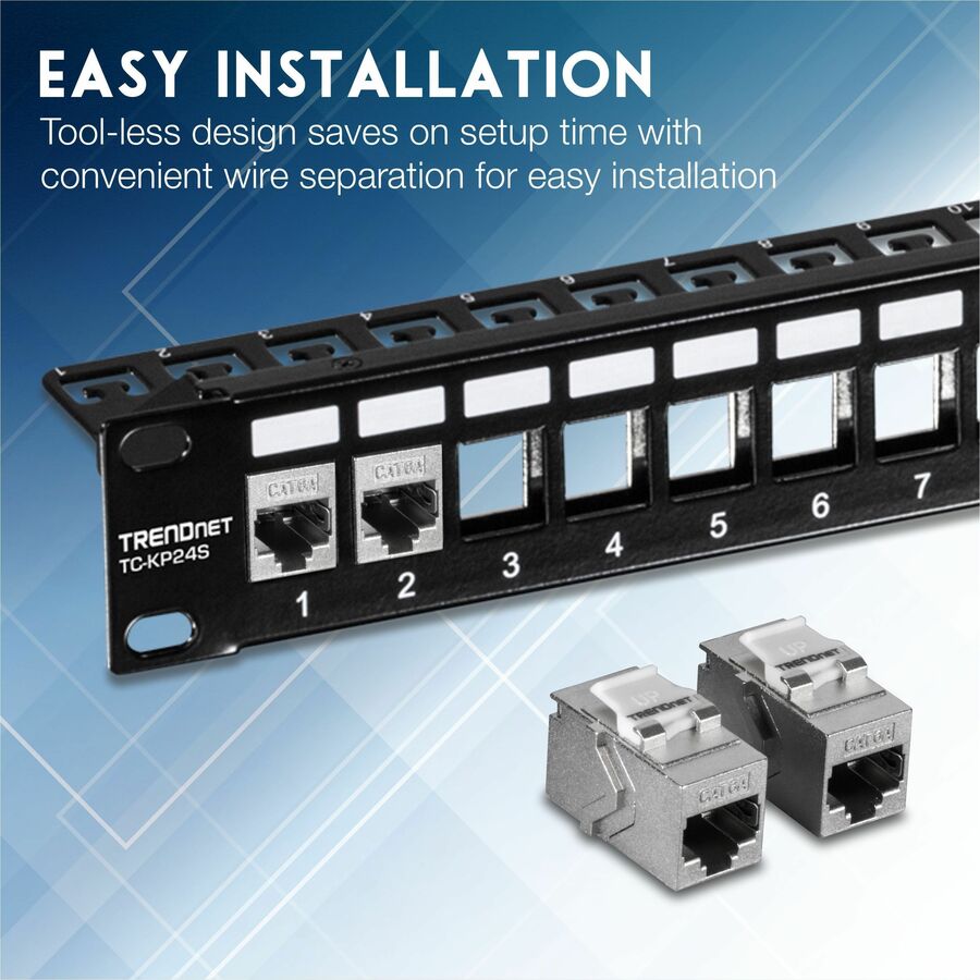 TRENDnet Cat6A RJ-45 Keystone Inline Coupler (6-Pack) TC-KC06C6A