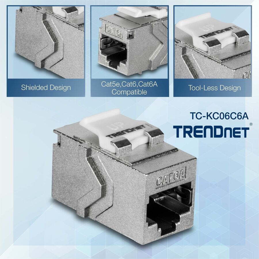 TRENDnet Cat6A RJ-45 Keystone Inline Coupler (6-Pack) TC-KC06C6A