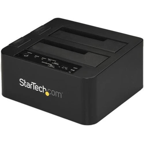 StarTech.com Dual Hard Drive Duplicator and Eraser - For 2.5in / 3.5in SATA SSD / HDDs - USB 3.0 - USB-C and USB-A - Hard Drive Dock SDOCK2ERU33