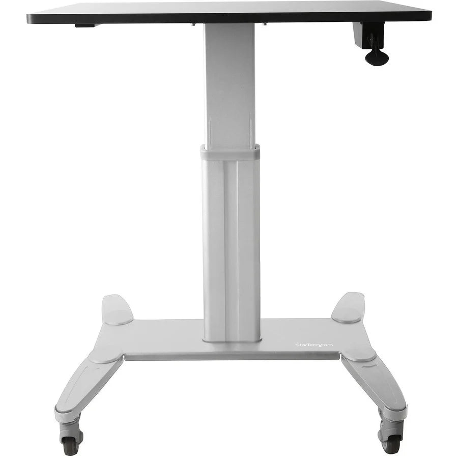 StarTech.com Mobile Standing Desk - Portable Sit-Stand Ergonomic Height Adjustable Cart on Wheels - Rolling Computer/Laptop Workstation STSCART