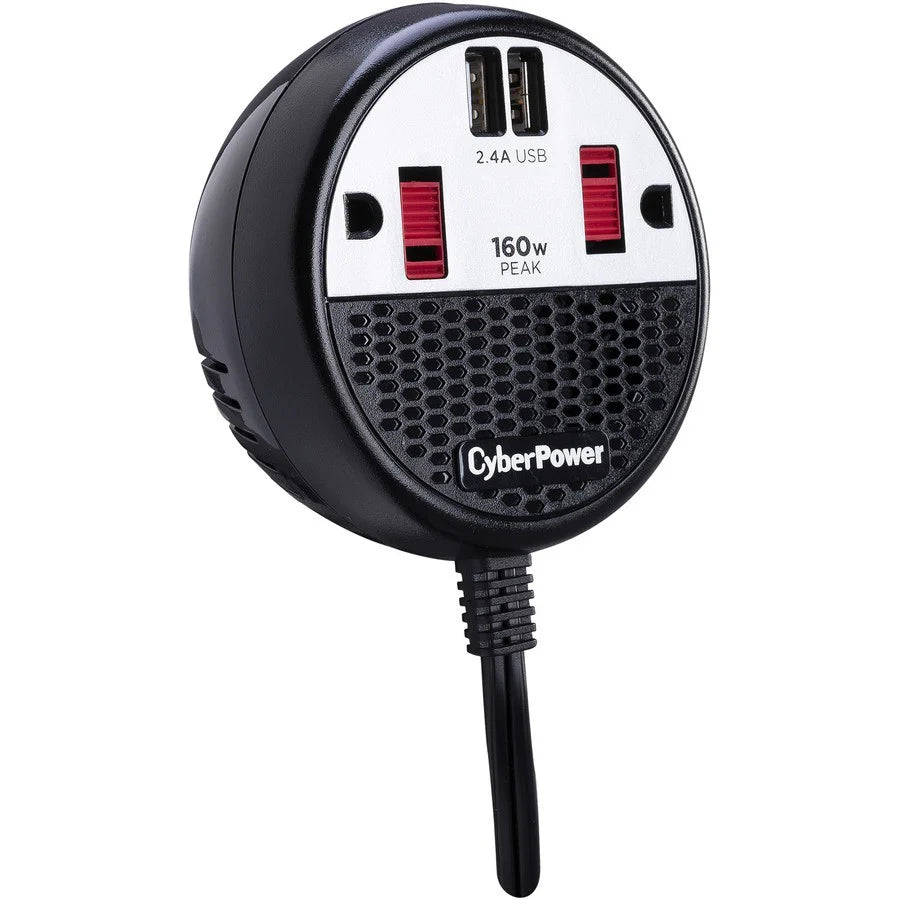 CyberPower CPS160PPB2U 160W Power Inverter - Black/Red CPS160PPB2U