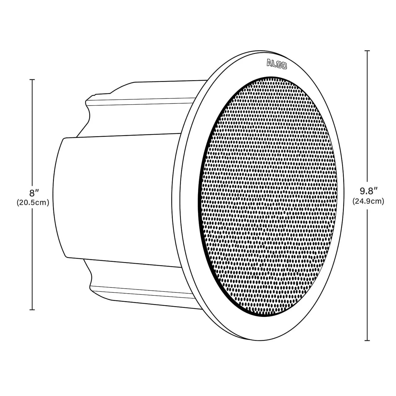 Enceinte de plafond IP PoE+ Algo 8198