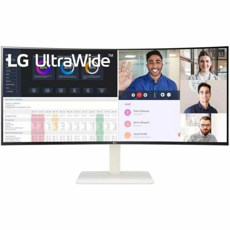 LG Ultrawide 38WR85QC-W 38" Class WQHD Curved Screen LCD Monitor - 21:9 - White 38WR85QC-W