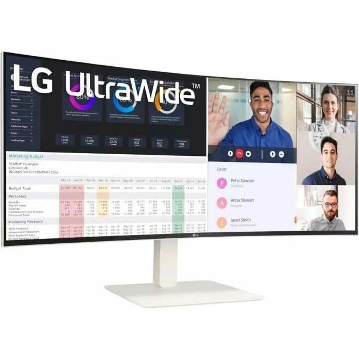LG Ultrawide 38WR85QC-W 38" Class WQHD Curved Screen LCD Monitor - 21:9 - White 38WR85QC-W