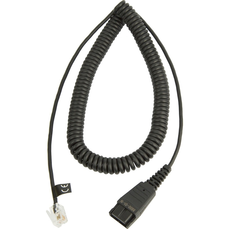 Jabra 8800-01-19 Coiled Phone Audio Cable Adapter 8800-01-19