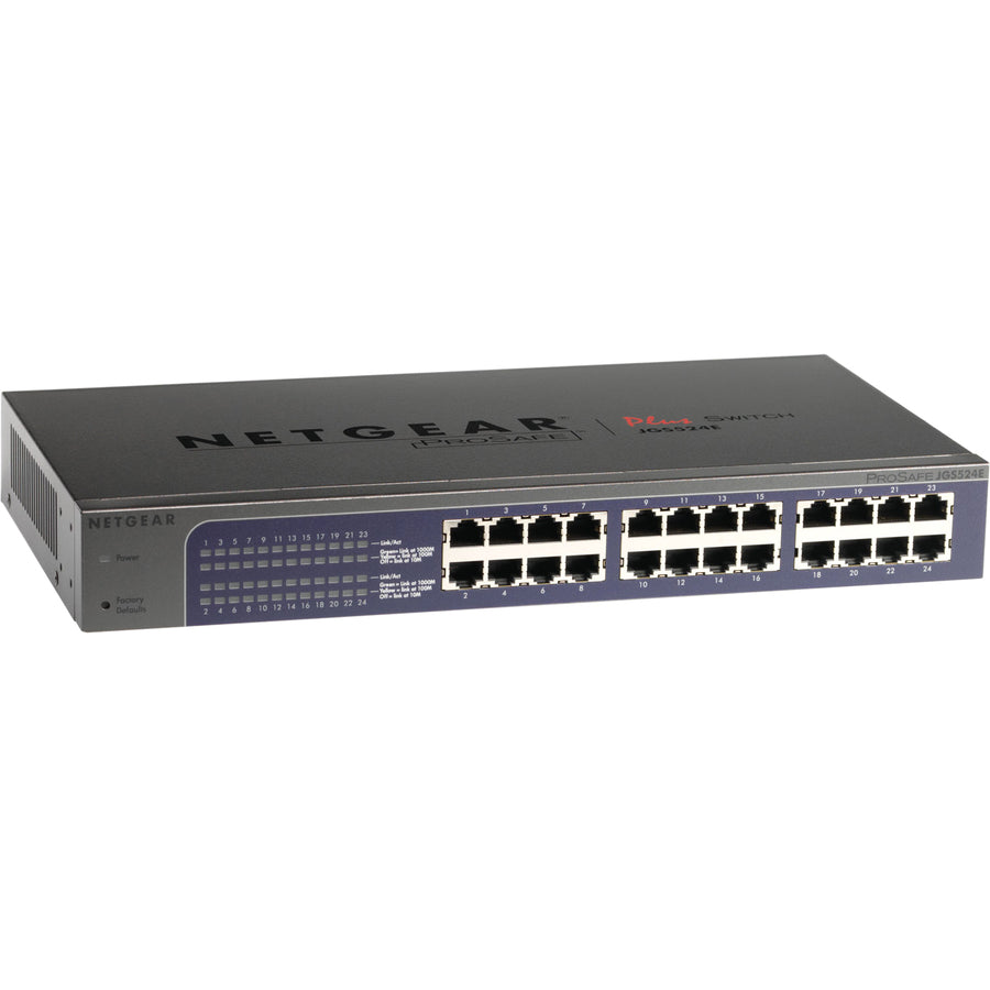 NETGEAR ProSafe Plus Switch 24-port Gigabit Ethernet JGS524E JGS524E-200NAS