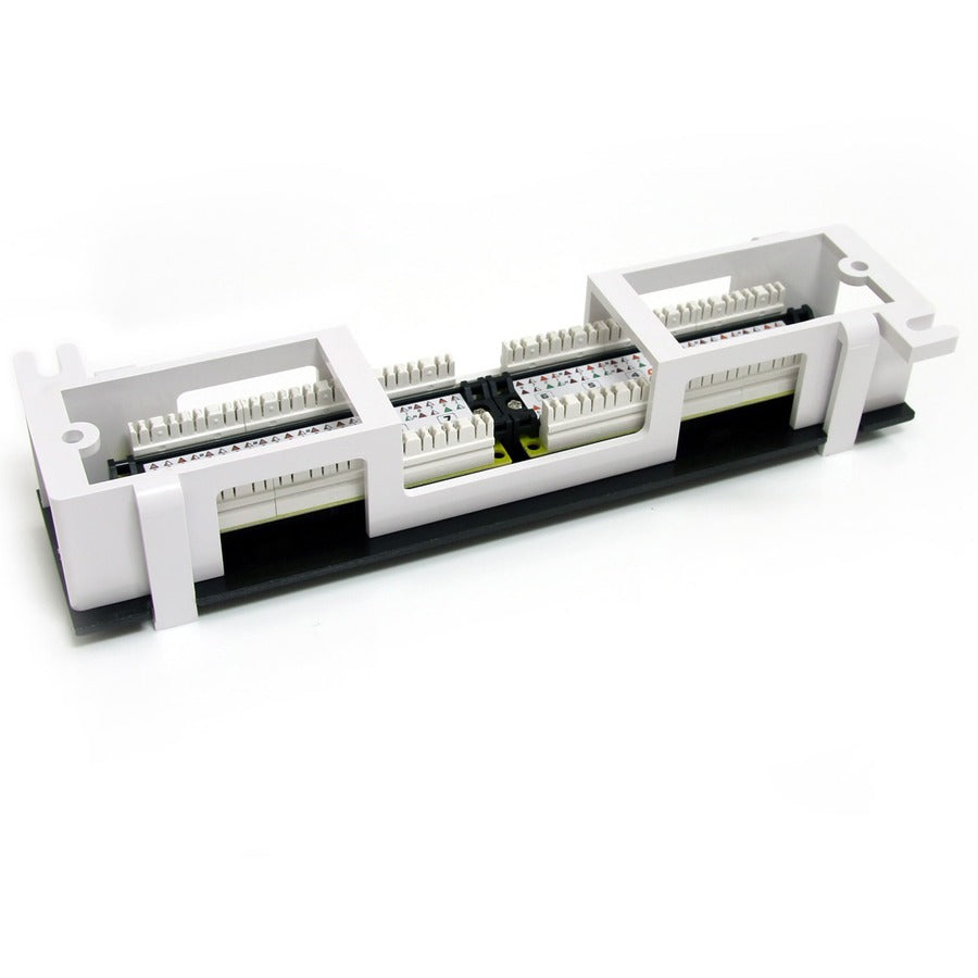 StarTech.com 12 Port 1U Wall Mount Cat 6 110 Patch Panel C6PANL4512