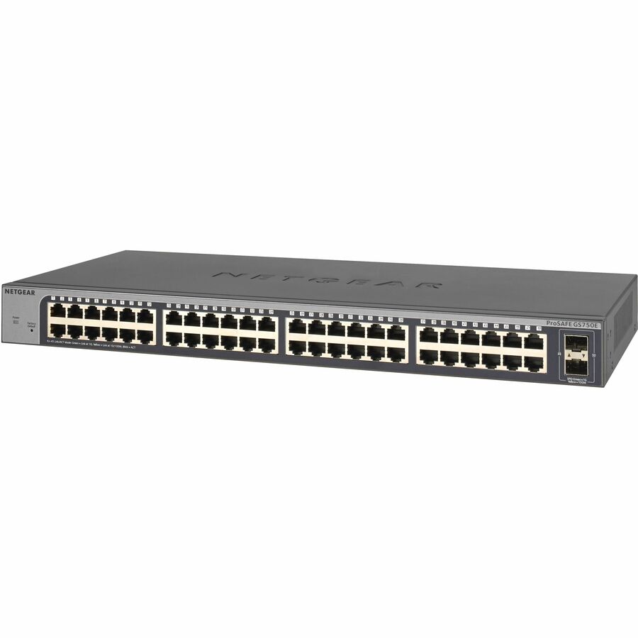 Commutateur Netgear Smart Managed Plus 48 ports Gigabit avec 2 ports SFP (GS750E) GS750E-100NAS