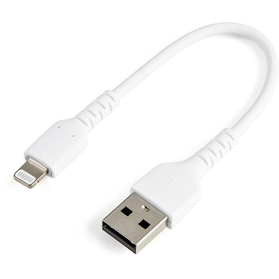 StarTech.com Câble USB-A vers Lightning blanc durable de 15 cm, câble de charge/synchronisation robuste et robuste pour Apple iPhone/iPad certifié MFi RUSBLTMM15CMW