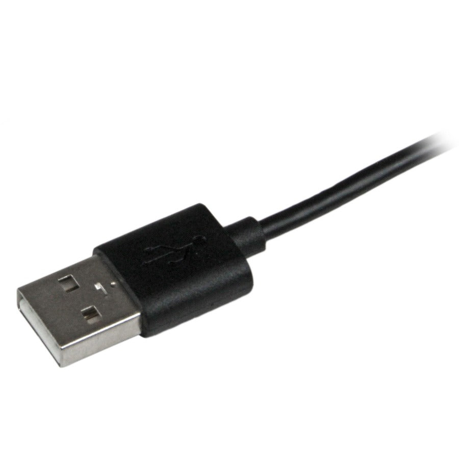 StarTech.com Câble connecteur Lightning Apple 8 broches vers USB coudé noir de 2 m (6 pieds) pour iPhone / iPod / iPad USBLT2MBR