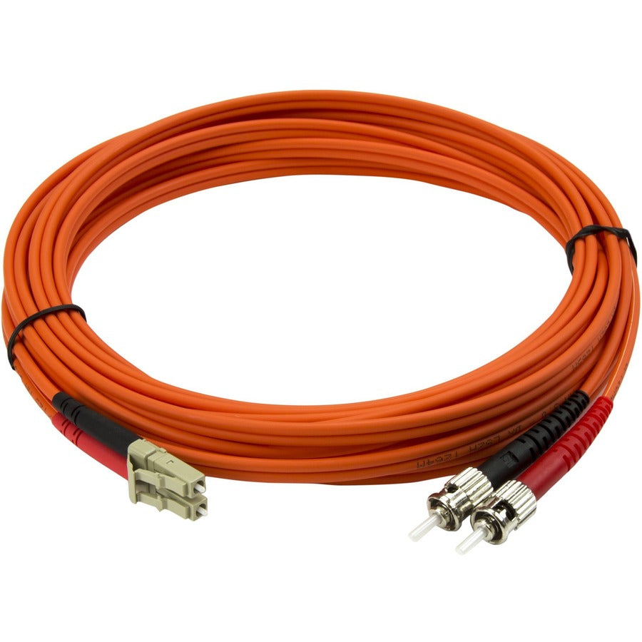 StarTech.com 5m Fiber Optic Cable - Multimode Duplex 50/125 - LSZH - LC/ST - OM2 - LC to ST Fiber Patch Cable 50FIBLCST5