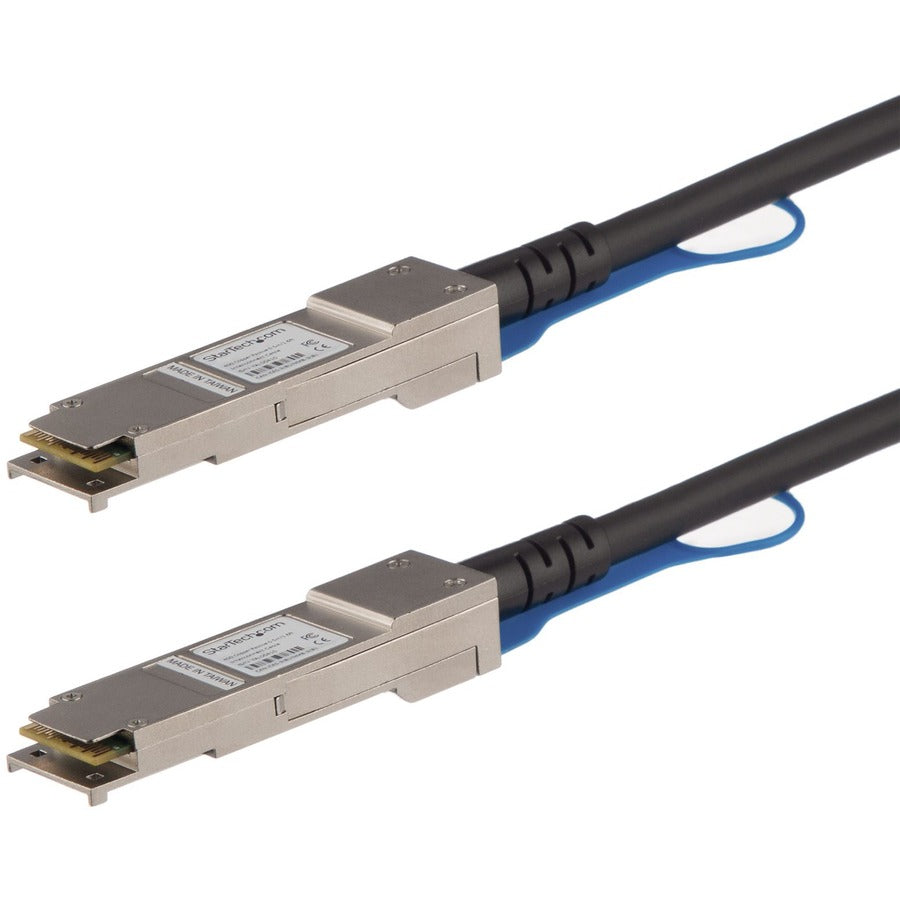 StarTech.com Câble à connexion directe MSA non codé compatible 3 m 40G QSFP+ vers QSFP+ - 40 GbE QSFP+ DAC en cuivre 40 Gbit/s Twinax passif faible consommation QSFP40GPC3M