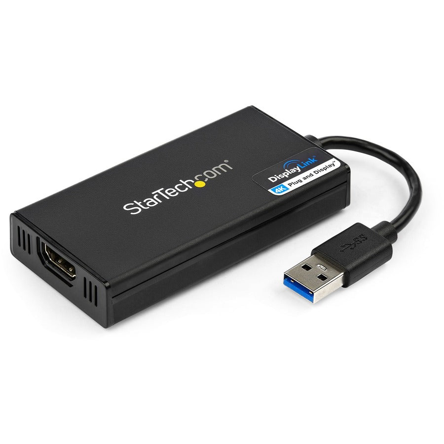 StarTech.com USB 3.0 to HDMI Adapter, 4K 30Hz, DisplayLink Certified, USB Type-A to HDMI Display Adapter Converter, External Graphics Card USB32HD4K