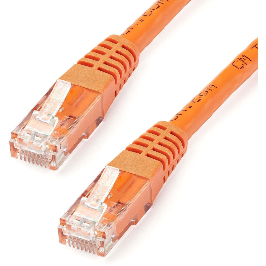 StarTech.com Câble Ethernet CAT6 de 35 pieds - Gigabit moulé orange - 100 W PoE UTP 650 MHz - Cordon de brassage catégorie 6 Câblage certifié UL/TIA C6PATCH35OR