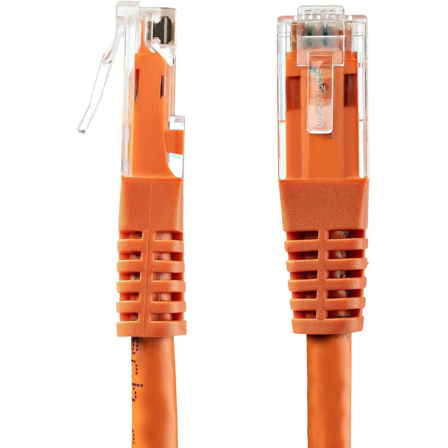 StarTech.com Câble Ethernet CAT6 de 35 pieds - Gigabit moulé orange - 100 W PoE UTP 650 MHz - Cordon de brassage catégorie 6 Câblage certifié UL/TIA C6PATCH35OR