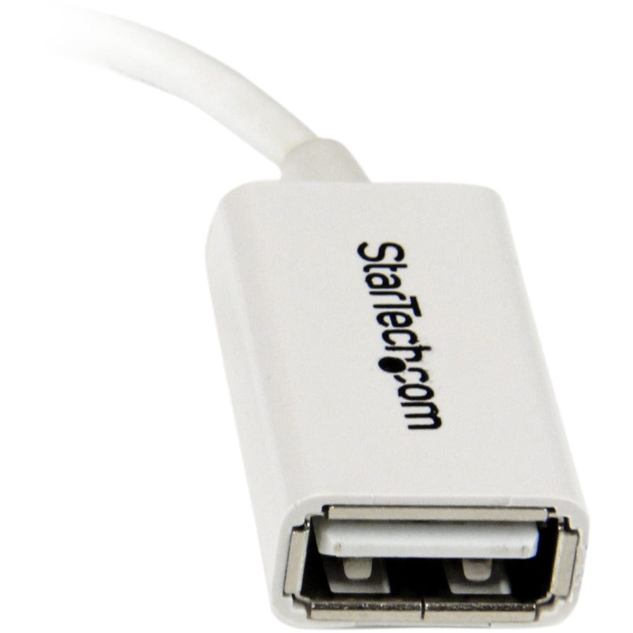 StarTech.com 5in White Micro USB to USB OTG Host Adapter M/F UUSBOTGW