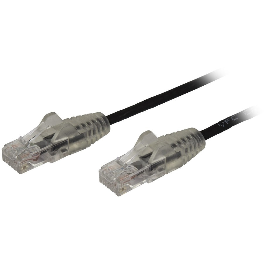 StarTech.com 1 ft CAT6 Cable - Slim CAT6 Patch Cord - Black- Snagless RJ45 Connectors - Gigabit Ethernet Cable - 28 AWG - LSZH (N6PAT1BKS) N6PAT1BKS